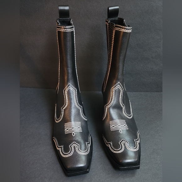 Loeffler Randall Agnes Western Cowboy Boots - Picture 3 of 7